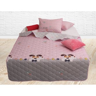 Детское покрывало Tag R7624 pink с наволочкой