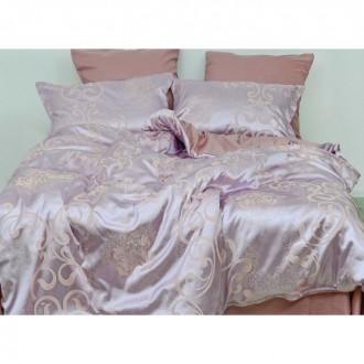 Постельное бельё Viluta (Украина) Satin Tiare Jacquard 1750 сиреневое