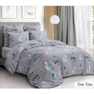 Постельное белье Tirotex Tik Tok серое бязь