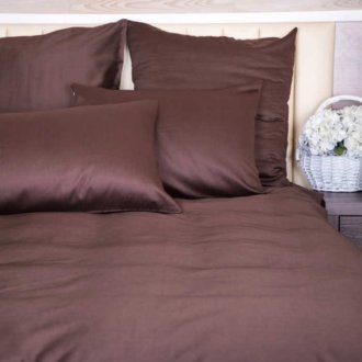 Постельное белье евро Novita Dark brown