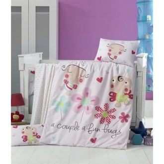 Детское постельное бельё в кроватку для новорожденных Victoria Honey bee ранфорс Детское постельное бельё в кроватку для новорожденных Victoria Honey bee ранфорс