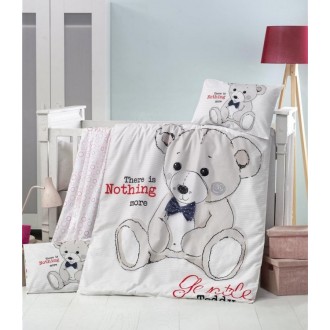Детское постельное бельё в кроватку для новорожденных Victoria Teddy ранфорс