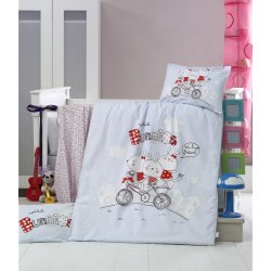 Детское постельное бельё в кроватку для новорожденных Victoria Bunnies ранфорс