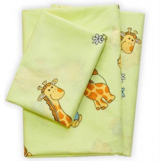 Детское постельное белье Вилюта (Украина) 5507 Жирафы зеленый в кроватку