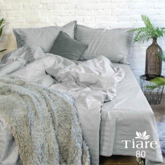 Постельное белье Viluta Satin Stripe 80 серое (Украина)