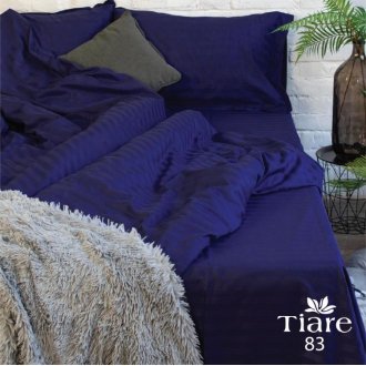 Постельное белье Viluta (Украина) Satin Stripe 83 Синее