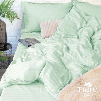 Постельное белье Viluta Satin Stripe 84 (Украина) мятное