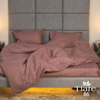Постельное белье Viluta Satin Stripe 86 (Украина) Терракотовое