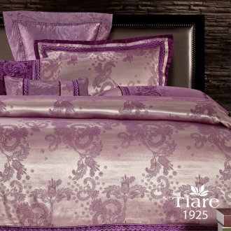 Постельное белье Viluta (Украина) Satin Tiare Jacquard 1925 фиолетовое