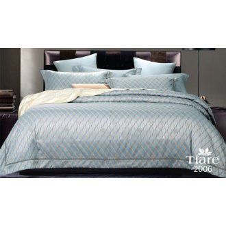 Постельное белье Вилюта (Украина) сатин-жаккард Tiare 2006 евро голубое