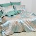 Постельное белье Viluta (Украина) Satin Tiare Jacquard 2102 Бирюзовое