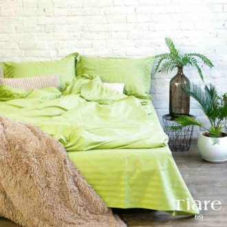 Постельное белье Viluta (Украина) Satin Stripe 69 салатовое