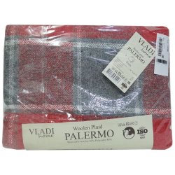 Плед Vladi Palermo Sofa 140x200 Клетка коралловый