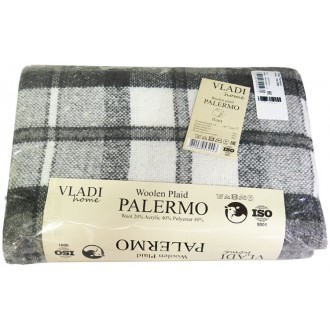 Плед Vladi Palermo Martin 140х200 Клетка серый