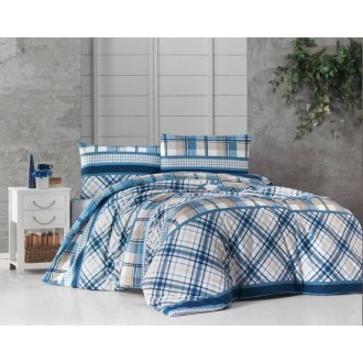 Постельное бельё Zeron ранфорс Ekose Mavi