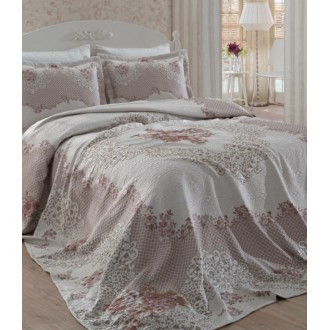 Покрывало с наволочками Zugo Home 260*260 Adelina pudra Покрывало с наволочками Zugo Home 260*260 Adelina pudra