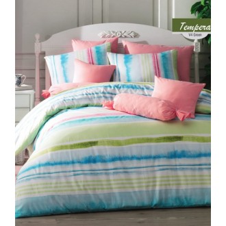 Постельное бельё Zugo Home ранфорс Tempera V4 green евро